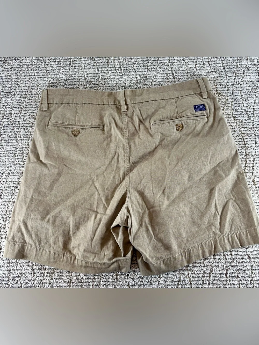 Chaps Coastal Wash Size 36 Tan Stretch Chino Shorts